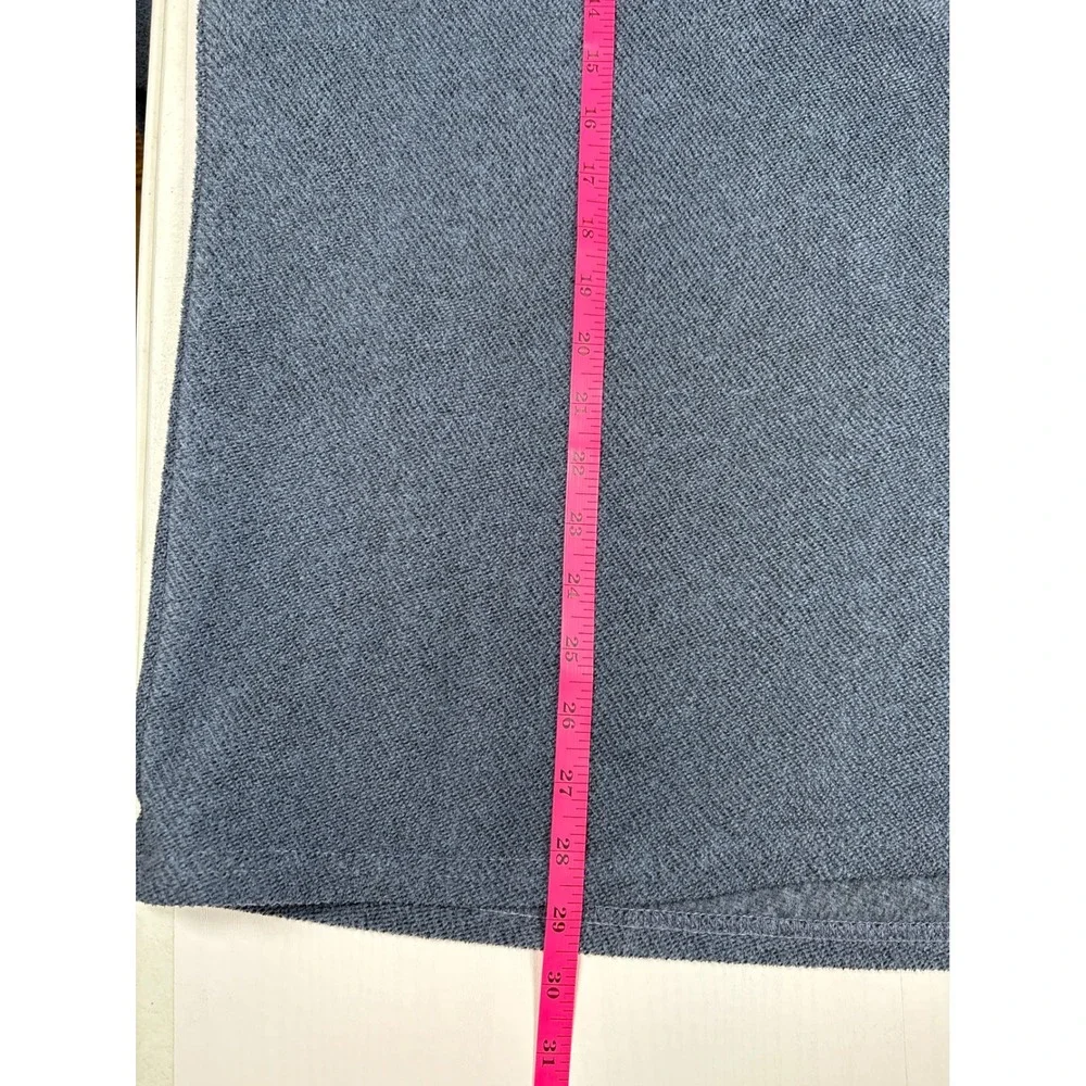 Simply Southern Mens XL Blue Heather Quarter Snap Fleece Pullover Elbow Patches